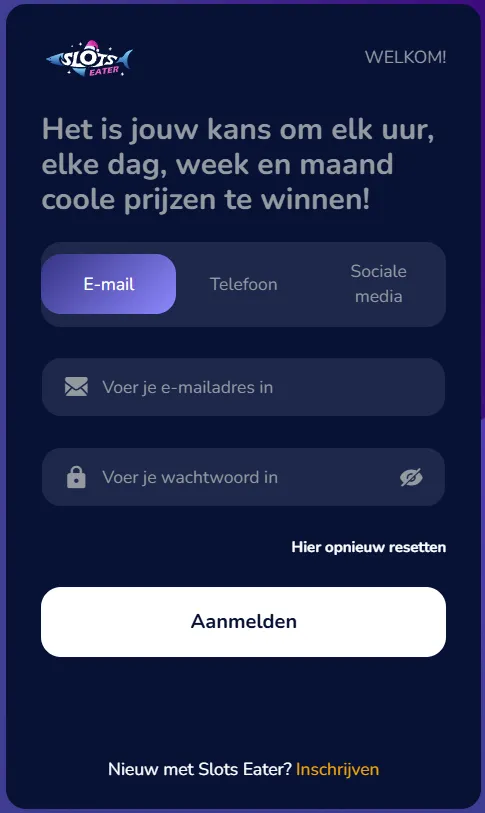 Registratie Slotseater casino – meld je aan en ontvang welkomstbonus